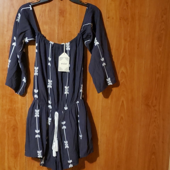 Exist Pants - 💙Exist embroidered romper 💙